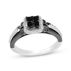 Thumbnail Image 1 of Disney Treasures The Nightmare Before Christmas Black Diamond Quad & White Diamond Ring 1/2 ct tw Sterling Silver
