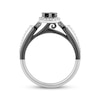 Thumbnail Image 3 of Disney Treasures The Nightmare Before Christmas Black Diamond Quad & White Diamond Ring 1/2 ct tw Sterling Silver