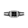 Thumbnail Image 4 of Disney Treasures The Nightmare Before Christmas Black Diamond Quad & White Diamond Ring 1/2 ct tw Sterling Silver
