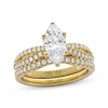 Thumbnail Image 1 of THE LEO Legacy Lab-Grown Diamond Marquise-Cut Bridal Set 1-1/2 ct tw 14K Yellow Gold