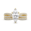 Thumbnail Image 3 of THE LEO Legacy Lab-Grown Diamond Marquise-Cut Bridal Set 1-1/2 ct tw 14K Yellow Gold