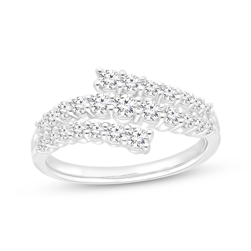 Main Image 1 of KAY Lab-Grown Diamonds Bypass-Look Ring 3/4 ct tw 14K White Gold