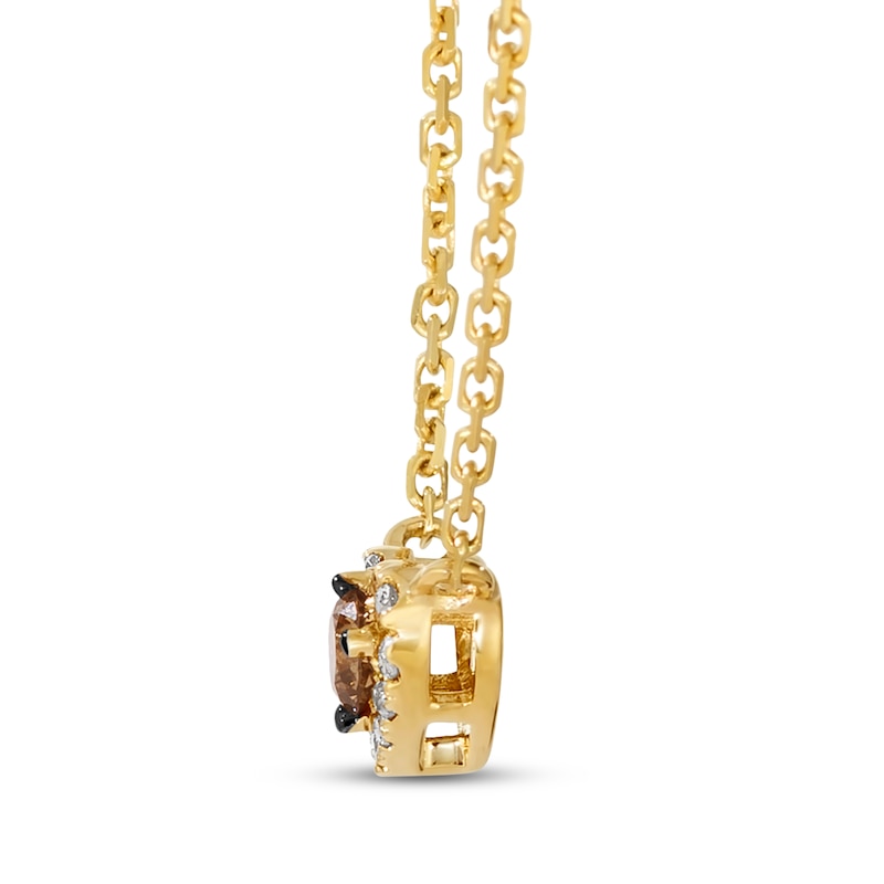 Main Image 2 of Le Vian Diamond Heart Necklace 1/6 ct tw 14K Honey Gold 19&quot;
