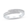 Thumbnail Image 1 of Diamond Three-Row Spiral Ring 1/4 ct tw 10K White Gold