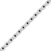 Thumbnail Image 2 of Black & White Diamond Link Bracelet 1 ct tw Sterling Silver 7"