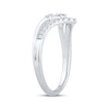 Thumbnail Image 2 of Now + Forever Baguette & Round-Cut Diamond Chevron Split Shank Wedding Ring 1/3 ct tw 14K White Gold