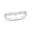 Thumbnail Image 1 of Now + Forever Diamond Graduating Contour Twist Anniversary Ring 1/4 ct tw 10K White Gold