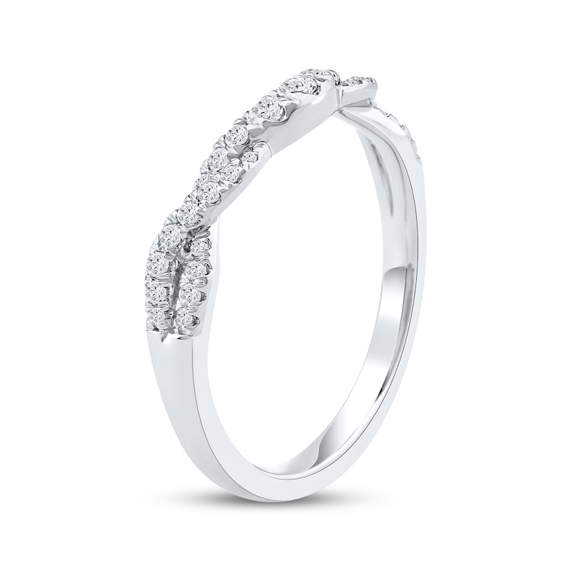 Main Image 2 of Now + Forever Diamond Graduating Contour Twist Anniversary Ring 1/4 ct tw 10K White Gold
