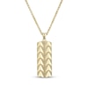 Thumbnail Image 1 of Patterned Vertical Bar Necklace 18K Yellow Gold-Plated Sterling Silver 22"