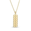 Thumbnail Image 2 of Patterned Vertical Bar Necklace 18K Yellow Gold-Plated Sterling Silver 22"