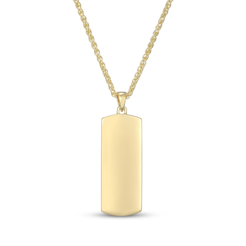 Main Image 3 of Patterned Vertical Bar Necklace 18K Yellow Gold-Plated Sterling Silver 22"