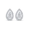 Thumbnail Image 2 of Multi-Diamond Teardrop-Shaped Stud Earrings 1/3 ct tw 10K White Gold