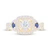 Thumbnail Image 3 of Now + Forever Round-Cut Diamond & Natural Blue Sapphire Engagement Ring 1 ct tw 14K Yellow Gold