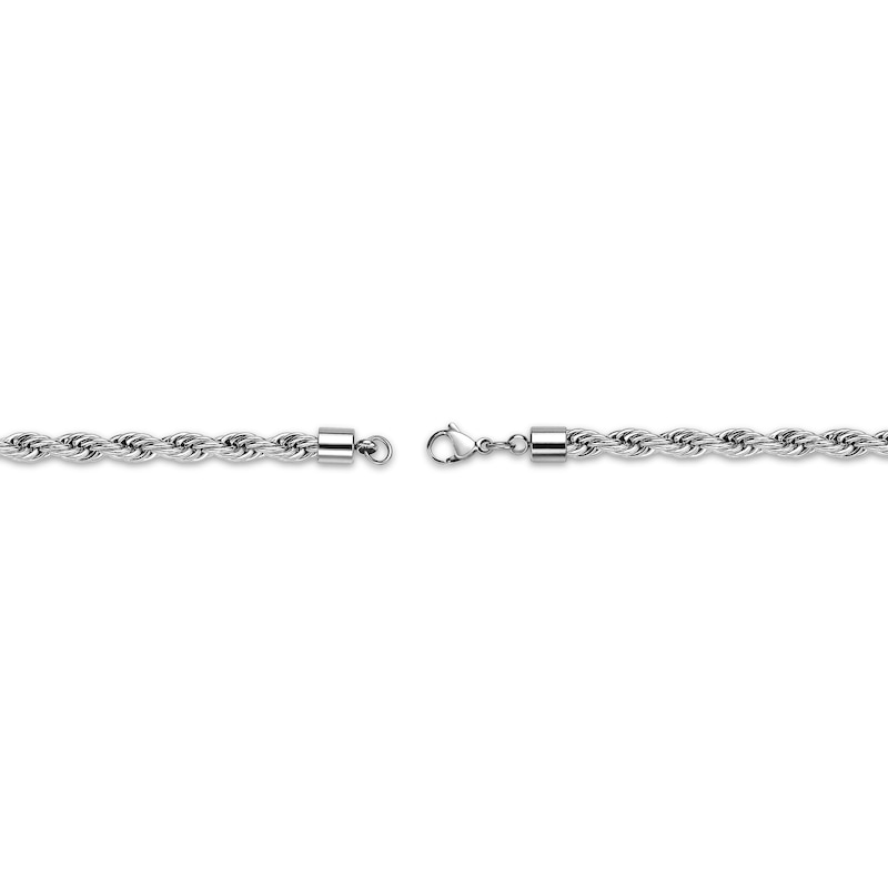 Main Image 3 of Rope Chain Necklace 6mm Solid Stainless Steel 20&quot;
