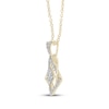 Thumbnail Image 2 of Diamond Overlapping Squares Necklace 1/3 ct tw 10K Yellow Gold 18&quot;