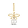 Thumbnail Image 1 of Charmed Memories Cultured Pearl & Bow Charm 10K Yellow Gold