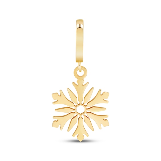 Charmed Memories Snowflake Charm 10K Yellow Gold