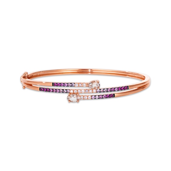 Le Vian Good Karma Morganite & Pink Sapphire Ombré Coil Bracelet 14K Strawberry Gold 7.25"