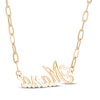 Thumbnail Image 2 of &quot;Mama&quot; with Heart Paperclip Chain Necklace Hollow 10K Yellow Gold 18&quot;