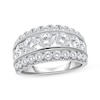 Thumbnail Image 1 of Lab-Grown Diamond Three-Row Anniversary Ring 3 ct tw 14K White Gold