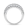 Thumbnail Image 2 of Lab-Grown Diamond Three-Row Anniversary Ring 3 ct tw 14K White Gold