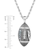 Thumbnail Image 4 of True Fans Philadelphia Eagles 1/20 CT. T.W. Diamond Vertical Football Necklace in Sterling Silver