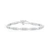 Thumbnail Image 1 of Diamond Pavé Link Bracelet 1/2 ct tw 10K White Gold 7.25&quot;