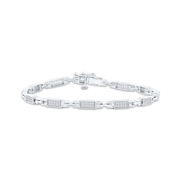 Diamond Pavé Link Bracelet 1/2 ct tw 10K White Gold 7.25"
