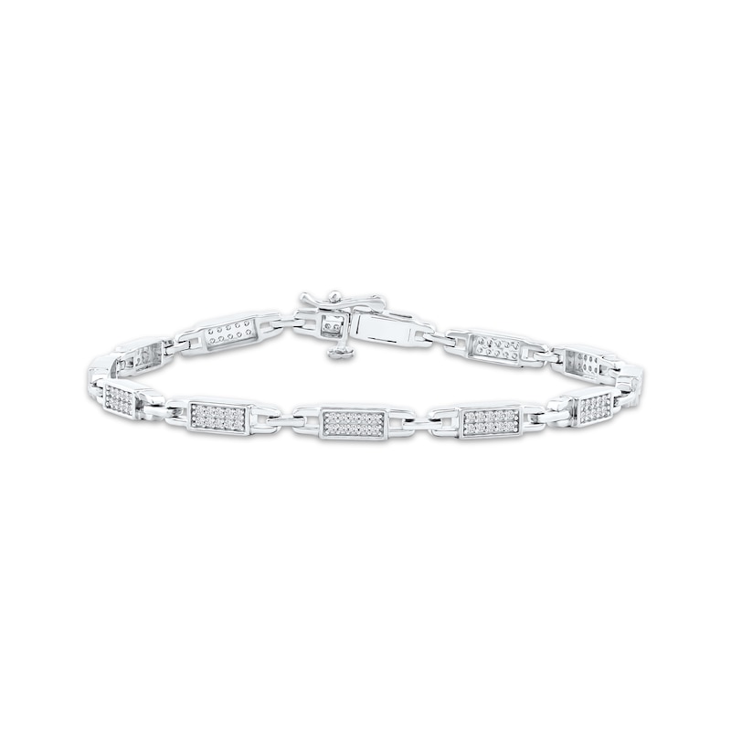 Main Image 1 of Diamond Pavé Link Bracelet 1/2 ct tw 10K White Gold 7.25&quot;