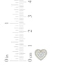 Thumbnail Image 3 of Multi-Diamond Heart-Shaped Mini Stud Earrings 1/10 ct tw 10K Yellow Gold