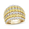 Thumbnail Image 1 of KAY Lab-Grown Diamonds Yellow & White Multi-Row Ring 4 ct tw 14K Yellow Gold