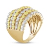 Thumbnail Image 2 of KAY Lab-Grown Diamonds Yellow & White Multi-Row Ring 4 ct tw 14K Yellow Gold