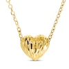 Thumbnail Image 1 of Diamond-Cut Heart Necklace 10K Yellow Gold 18"