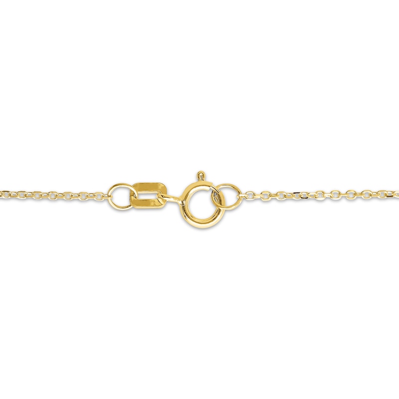 Main Image 3 of Diamond-Cut Heart Necklace 10K Yellow Gold 18"
