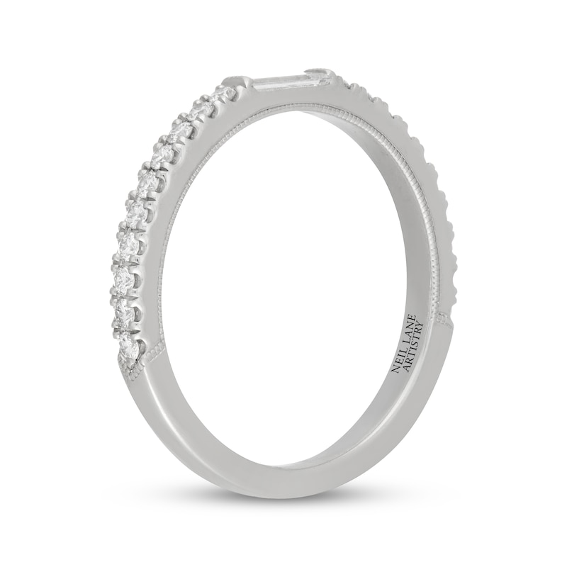 Main Image 2 of Neil Lane Artistry Heritage Baguette & Round-Cut Diamond Anniversary Ring 3/8 ct tw Platinum