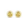 Thumbnail Image 2 of STUDIO BY KAY Citrine Bezel-Set Solitaire Stud Earrings 24K Yellow Gold Vermeil Sterling Silver