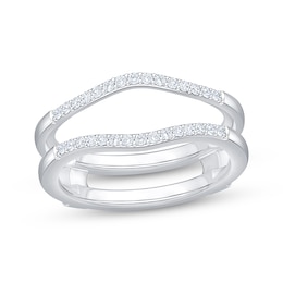 Now + Forever Diamond Contour Enhancer Ring 1/5 ct tw 14K White Gold