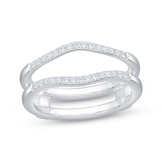 Now + Forever Diamond Contour Enhancer Ring 1/5 ct tw 14K White Gold