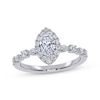 Thumbnail Image 1 of Now + Forever Lab-Grown Diamonds Marquise-Cut Halo Engagement Ring 3/4 ct tw 14K White Gold