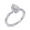 Thumbnail Image 2 of Now + Forever Lab-Grown Diamonds Marquise-Cut Halo Engagement Ring 3/4 ct tw 14K White Gold