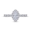 Thumbnail Image 3 of Now + Forever Lab-Grown Diamonds Marquise-Cut Halo Engagement Ring 3/4 ct tw 14K White Gold