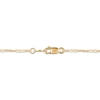 Thumbnail Image 4 of STUDIO BY KAY Multi-Diamond Circle Paperclip Chain Necklace 1/20 ct tw 24K Yellow Gold Vermeil Sterling Silver 18"