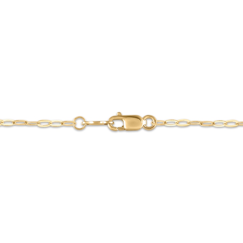 Main Image 4 of STUDIO BY KAY Multi-Diamond Circle Paperclip Chain Necklace 1/20 ct tw 24K Yellow Gold Vermeil Sterling Silver 18"
