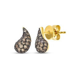 Le Vian Chocolate Diamond Teardrop Earrings 1/2 ct tw 14K Honey Gold