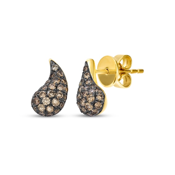 Le Vian Chocolate Diamond Teardrop Earrings 1/2 ct tw 14K Honey Gold