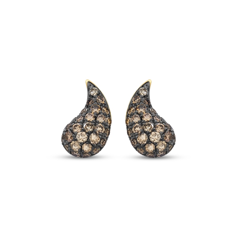 Main Image 2 of Le Vian Chocolate Diamond Teardrop Earrings 1/2 ct tw 14K Honey Gold