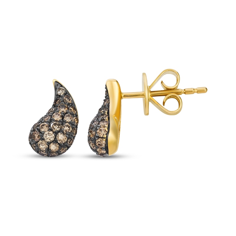 Main Image 3 of Le Vian Chocolate Diamond Teardrop Earrings 1/2 ct tw 14K Honey Gold