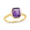 Thumbnail Image 1 of Le Vian Emerald-Cut Amethyst Ring 1/20 ct tw Diamonds 14K Honey Gold