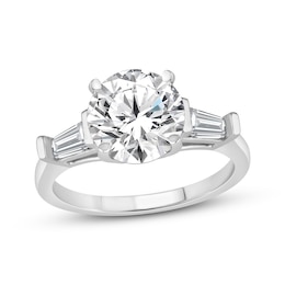 Now + Forever Lab-Grown Diamonds Round-Cut Engagement Ring 3-1/2 ct tw 14K White Gold