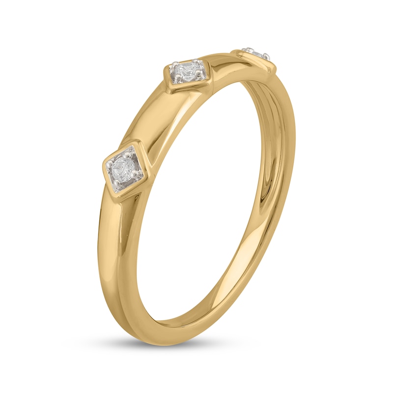 Main Image 2 of STUDIO BY KAY Stackable Diamond Fashion Ring 1/20 ct tw 24K Yellow Gold Vermeil Sterling Silver